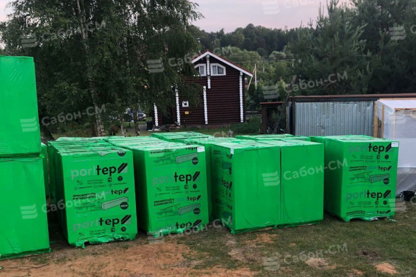 Пеноблоки стеновые Poritep Коломна 625х250х400, D500